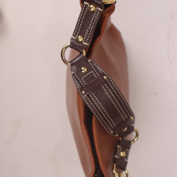 ❄ J. McLaughlin NWOT Brown Pebble Grain Leather Purse Handbag Hobo Satchel - Picture 6 of 10